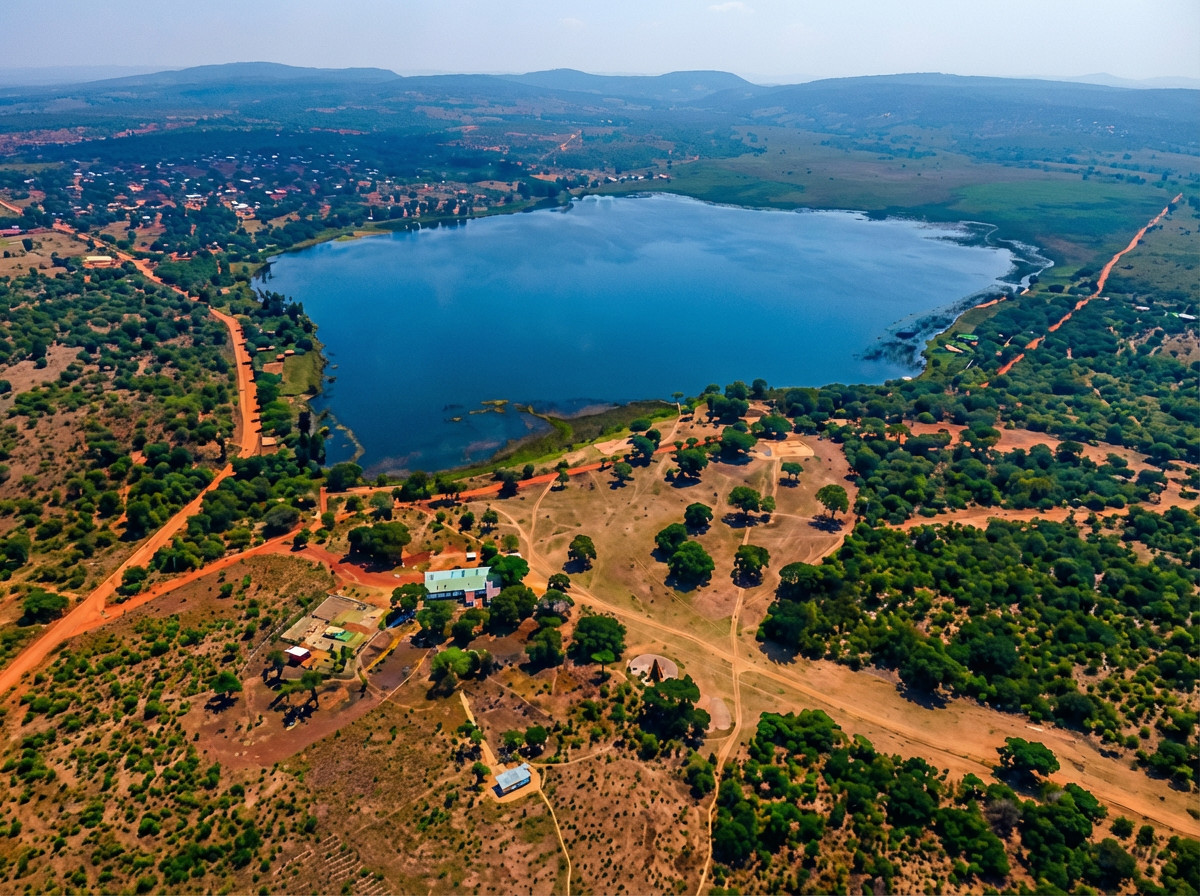  Kalambo falls surrounded by lush greenery.